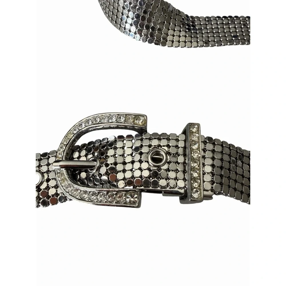 Beautiful Vintage Rhinestone Mesh Belt 1